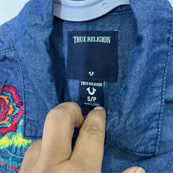 True Religion Junior DENIM DRESS Size Sp - Picture 3 of 9